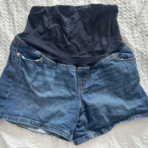 Isabel Maternity Jean Shorts - 8